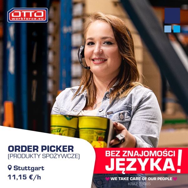 Order picker (produkty spożywcze), 11,15 €/h, Stuttgart