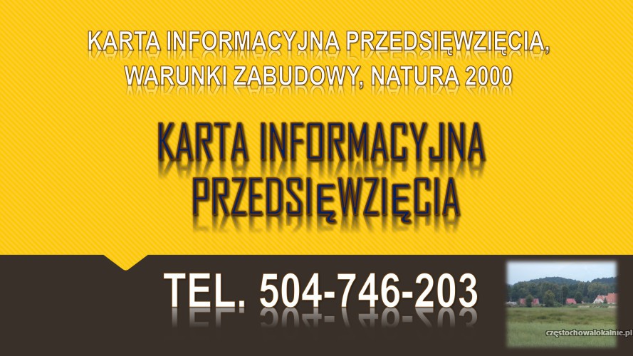 Karta informacyjna przedsięwzięcia, tel. 504-746-203, natura 2000.