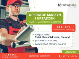 Operator maszyn i urządzeń Wycinarka laserowa Operator maszyn i urządzeń Wycinarka laserowa