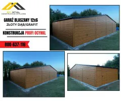 Garaż Blaszany Drewnopodobny 3x5 4x5 4x6 6x6 6x5 Garaż Blaszany Drewnopodobny 3x5 4x5 4x6 6x6 6x5