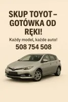 Skup Toyot Częstochowa Każdy model, każde auto! Gotówka od ręki! Śląsk Skup Toyot Częstochowa Każdy model, każde auto! Gotówka od ręki! Śląsk