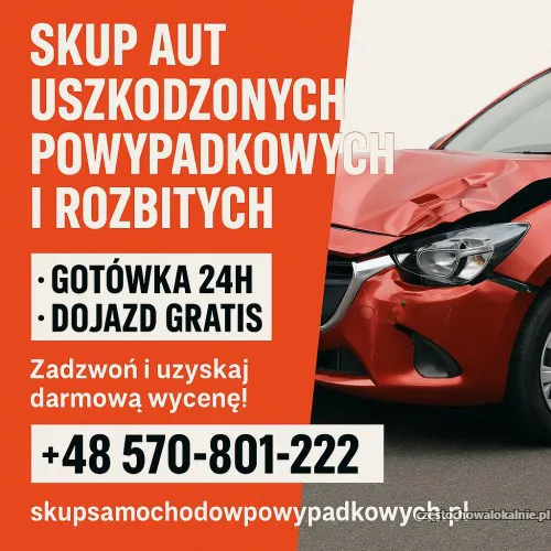 Skup aut powypadkowych Częstochowa /Śląskie, auto rozbite skup